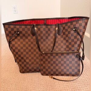 Louis Vuitton Neverfull GM Damier Ebene w/ Pochette